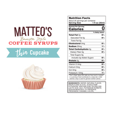 Sugar Free Coffee Syrup, Cupcake | 6 x 750ml Bottles-2