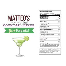 Sugar Free Cocktail Mixes - Margarita | 6 x 750ml Bottles-2