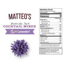 Sugar Free Cocktail Mixes - Lavender | 6 x 750ml Bottles-2