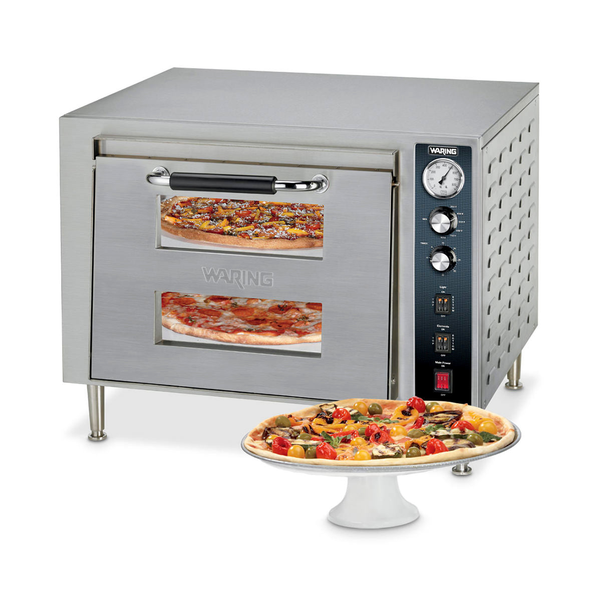 WPO700 Single Chamber Double-Deck Commercial Pizza Oven by Waring Commercial-1