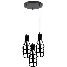 3-Heads Ceiling Pendant Cluster Light Fitting Lights E27 Socket Hanging Chandelier Light Industrial Ceiling Lamp~1290-6