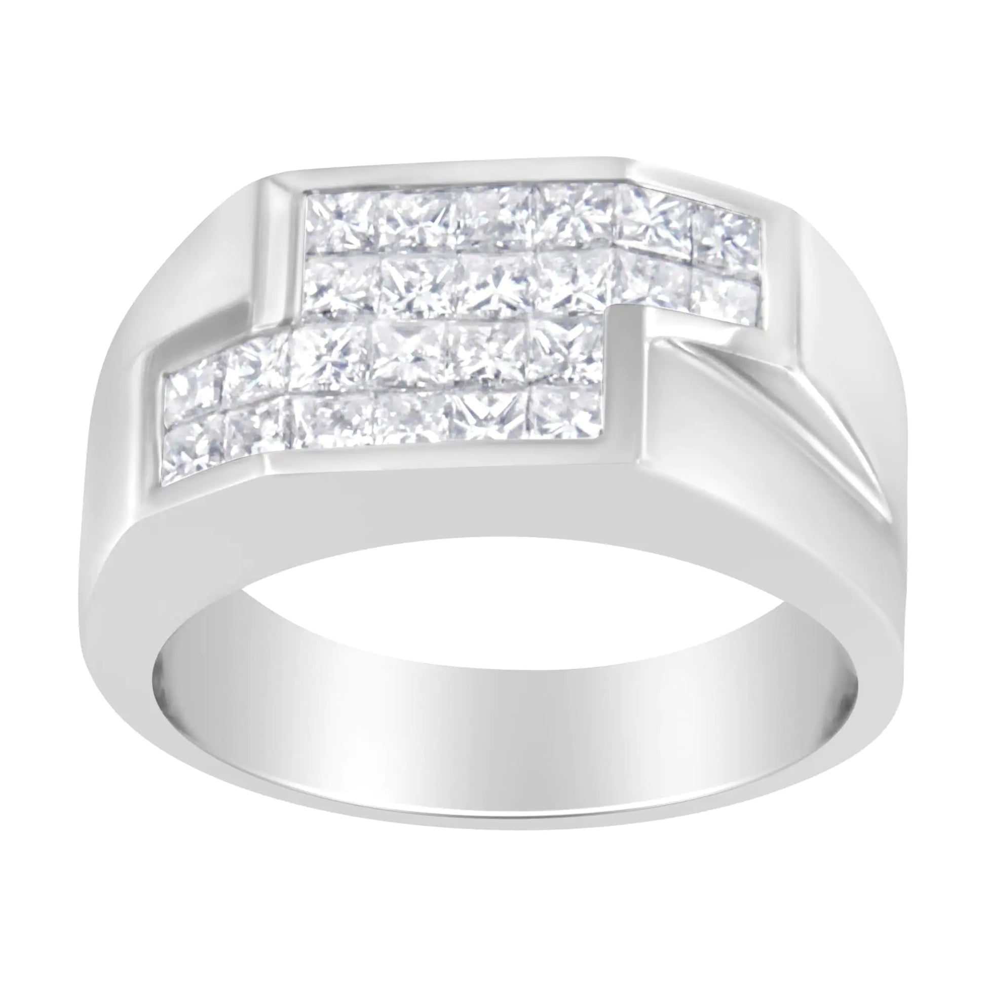 14KT White Gold Diamond Cluster Ring (1 3/4 cttw, G-H Color, VS2-SI1 Clarity) - Puritific