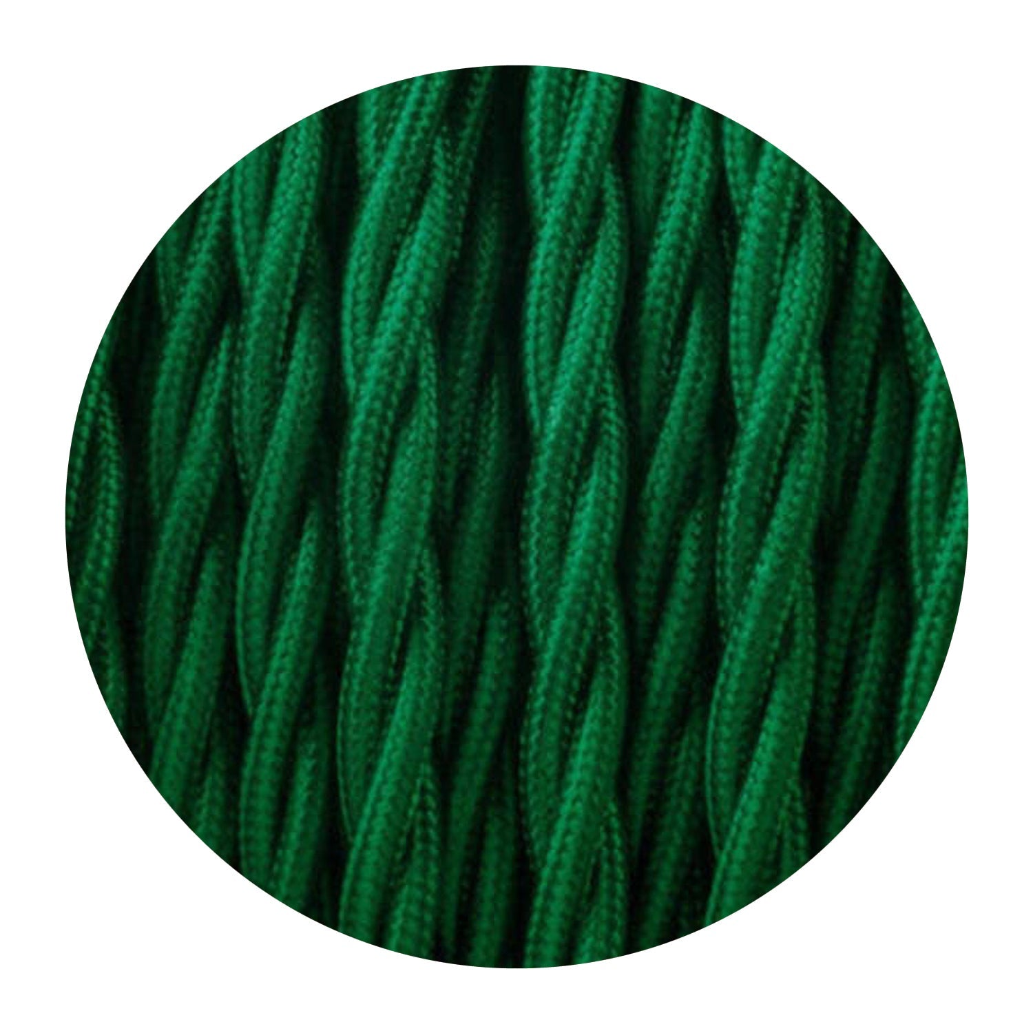 10m 2 Core Twisted Electric Cable Dark Green color fabric 0.75mm~4766-2