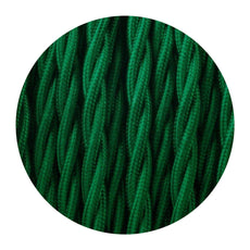 10m 2 Core Twisted Electric Cable Dark Green color fabric 0.75mm~4766-2