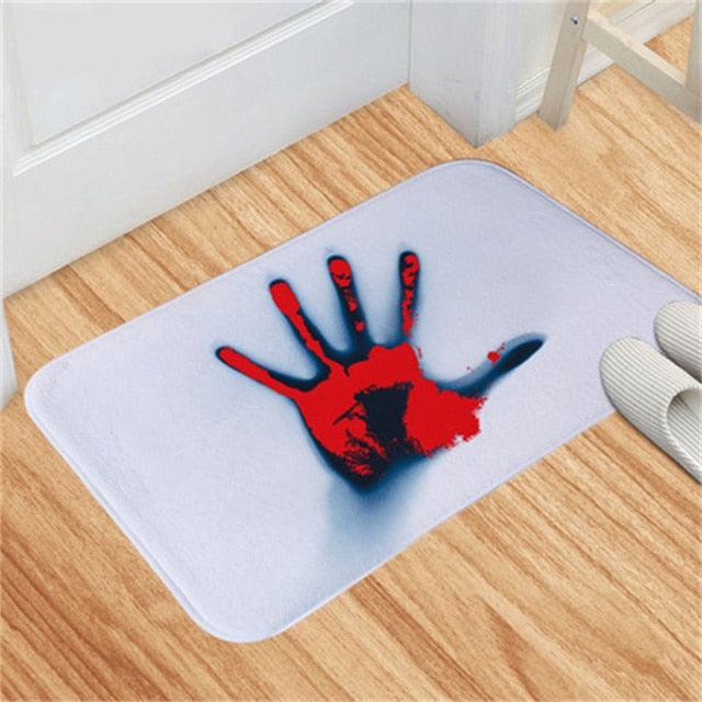 Halloween Blood Footprint Door Mat - Puritific