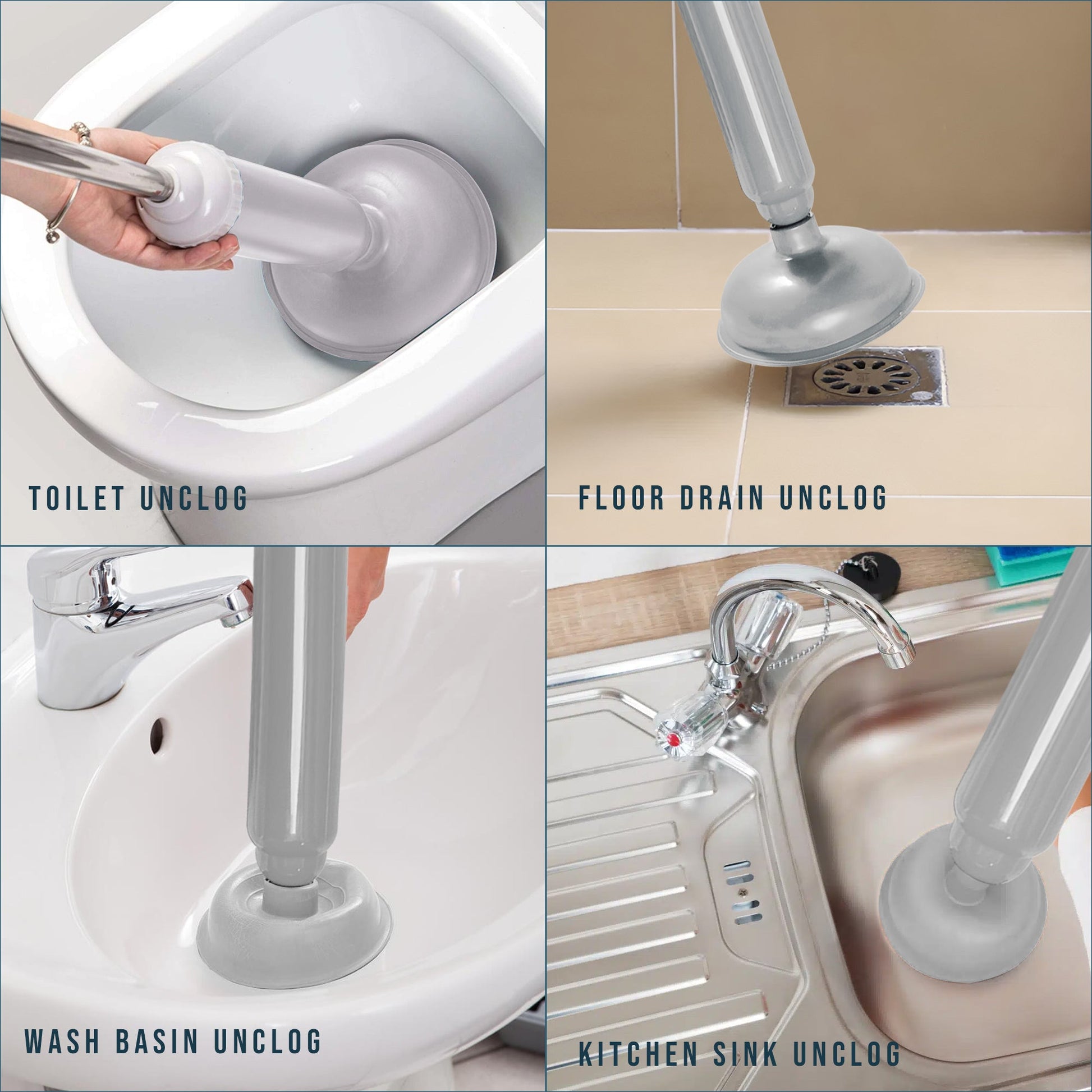 Pipeline Vacuum Design Plunger Toilet Quickly Unblocker Rubber~5400-4