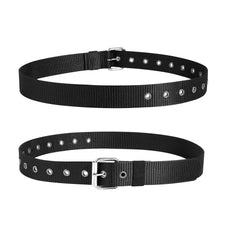 2 Nylon Skinny Waistband Adjustable Pin Buckle Belts for Men's~5338-3