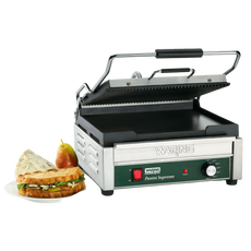 WDG250 Dual Combination Grill - Ribbed Top Plate, Flat Bottom Plate - Large Panini Grill by Waring Commercial-2