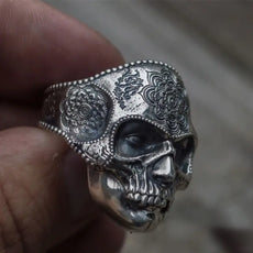 Skull Ring Mandala Flower - Puritific