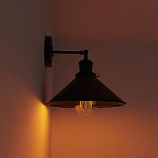 Wall Sconce Black Cone Shape Shade~1502-0