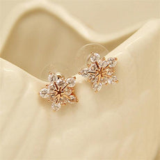 Christmas Snowflake Stud Earrings - Puritific