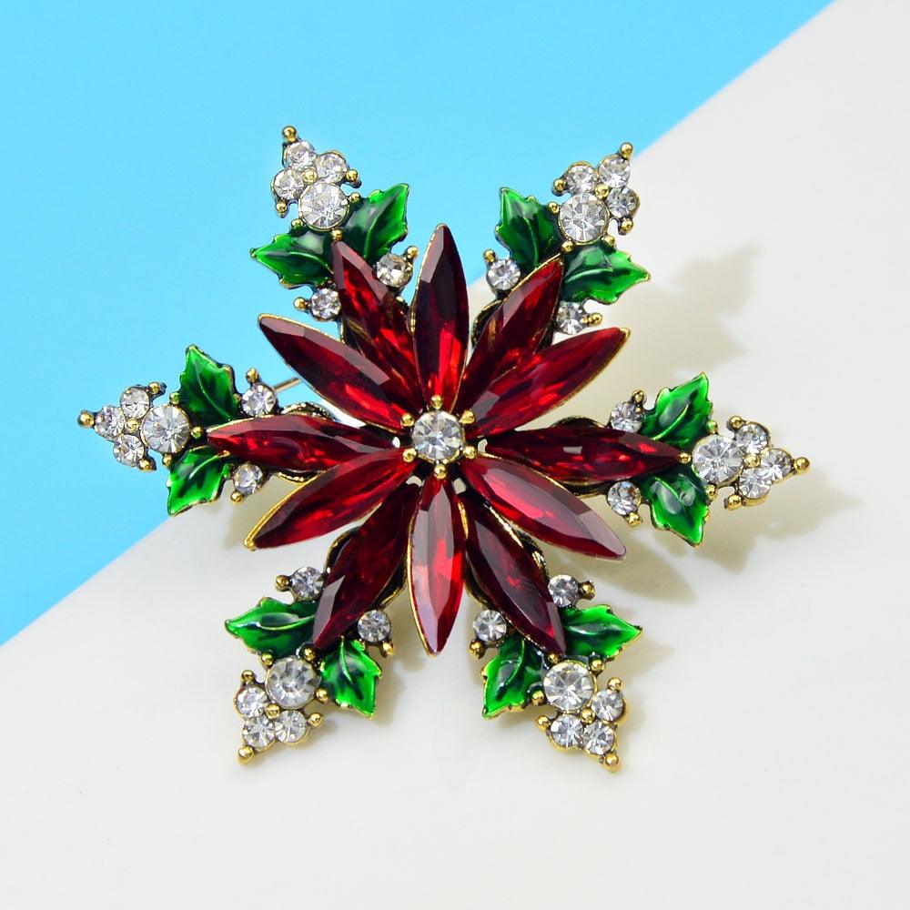 Christmas Crystal Snowflake Pin - Puritific