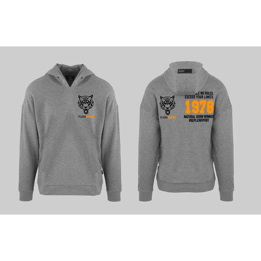 Men's Logo Gray Hoodie Sweatshirt - Puritific