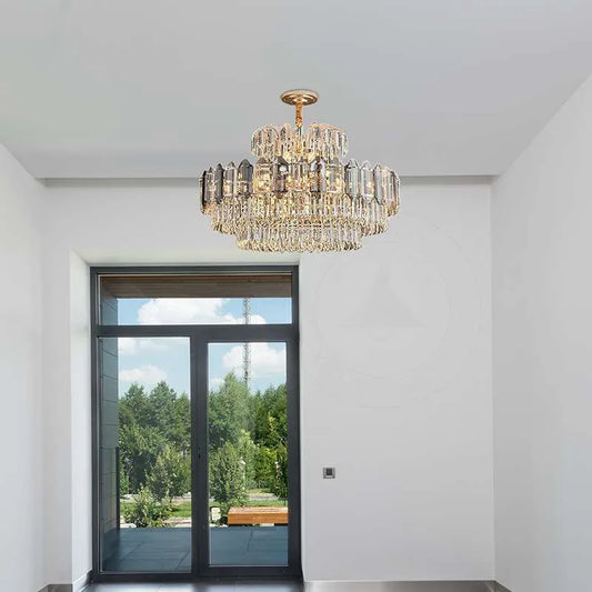 Crystal Chandelier Hanging Suspension Multi-Layered Lights ~5009-0