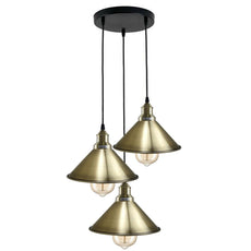 3 Pendant Light Fixture Brass Over the Kitchen Island~1302-16