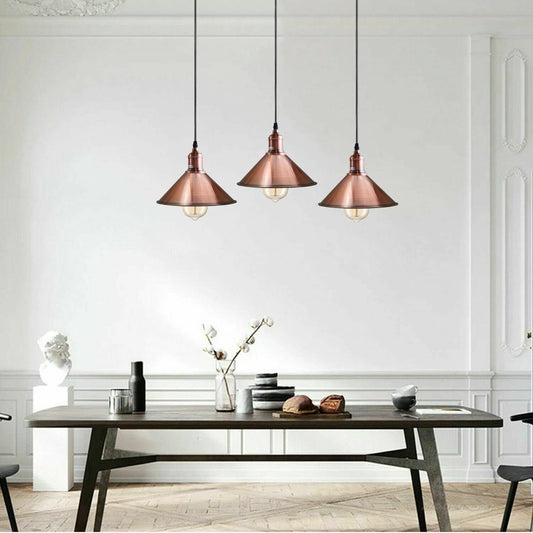 3 Head Vintage Industrial Hanging Metal Pendant Light Fixture~5299-0