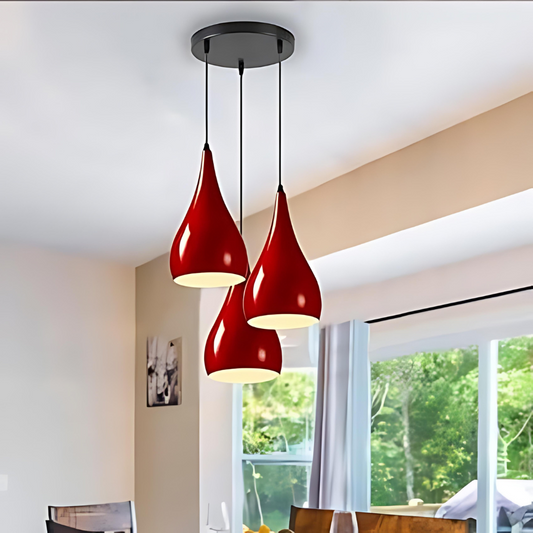 3 Way Multi Teardrop Ceiling Light Pendant Lamp Shades ~5295-0