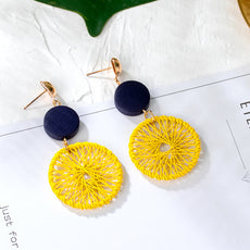 Yellow Leaf Dangle Earrings - Puritific