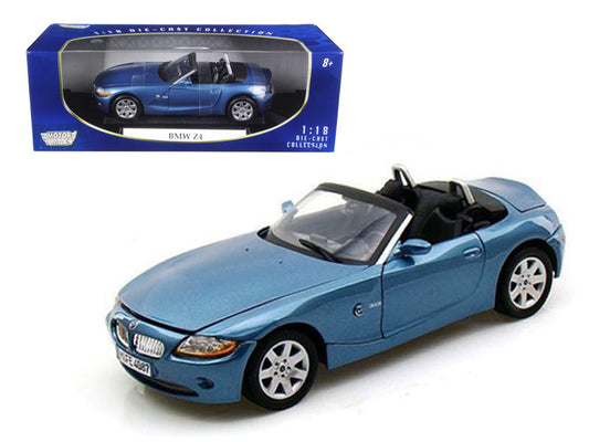 BMW Z4 Convertible Blue 1/18 Diecast Model Car by Motormax-0