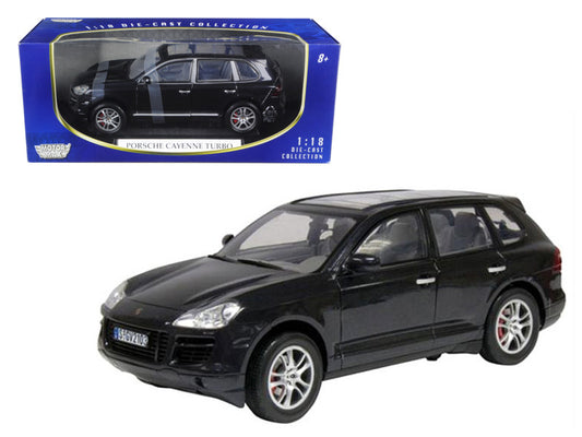 2008 Porsche Cayenne Turbo Metallic Black 1/18 Diecast Model Car by Motormax-0