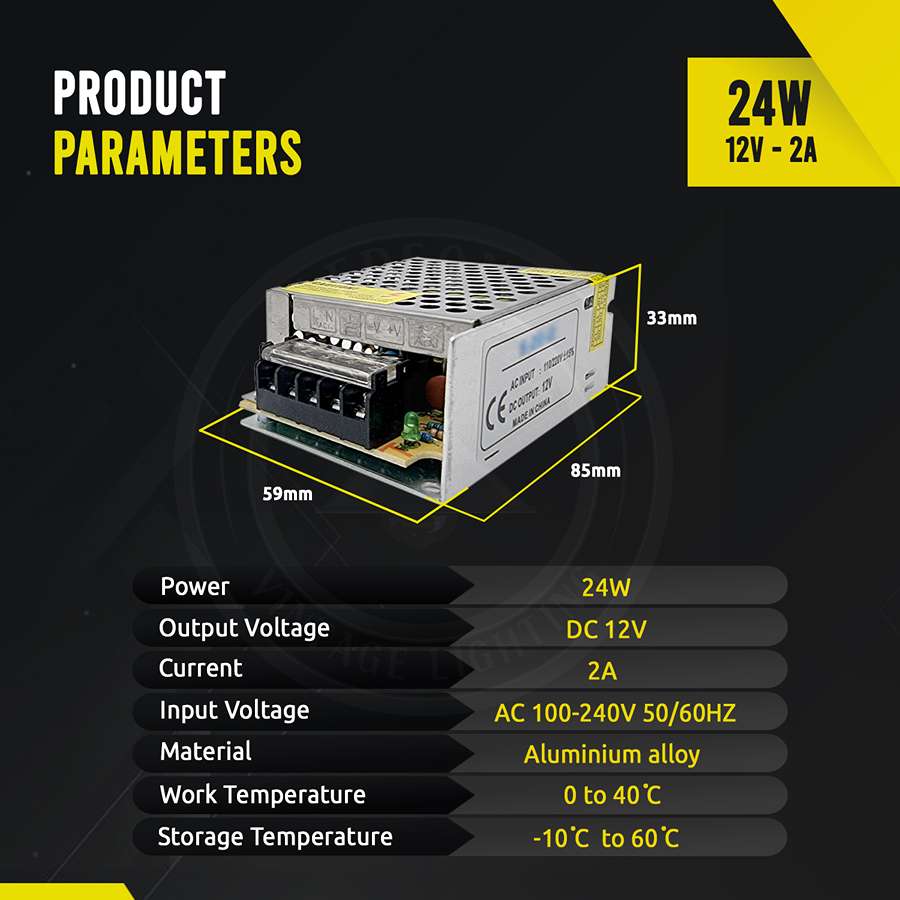 AC 100/240V to DC12V 12W -720W Regulated Switching Power Supply Led Transformer Driver~1406-7