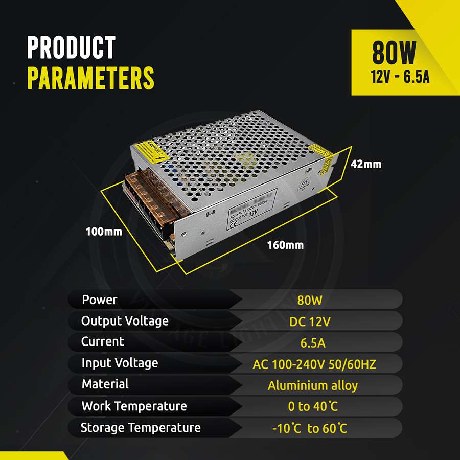 AC 100/240V to DC12V 12W -720W Regulated Switching Power Supply Led Transformer Driver~1406-11