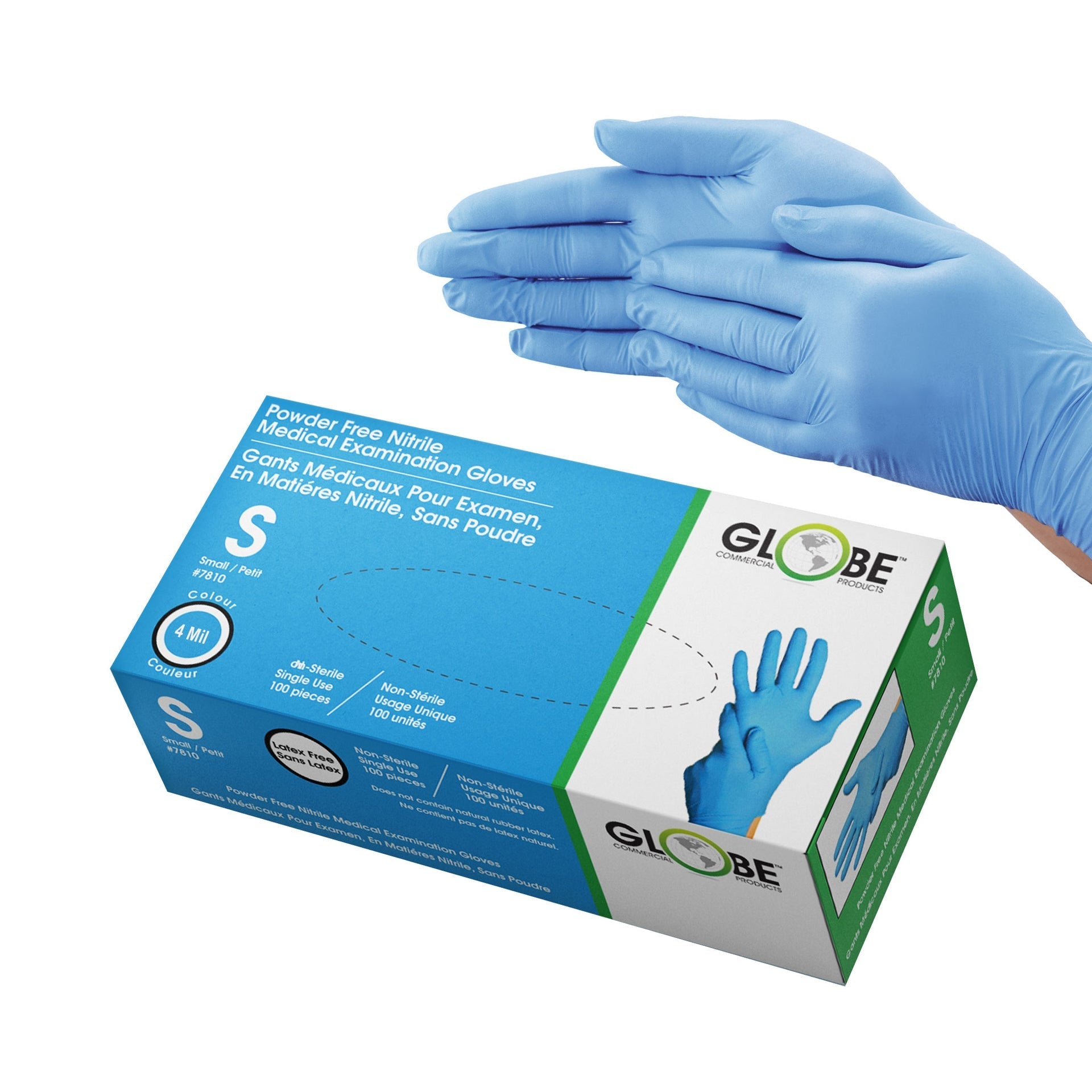 Sky Blue 4 Mil Nitrile Gloves Powder-Free - Sold By The Case-0