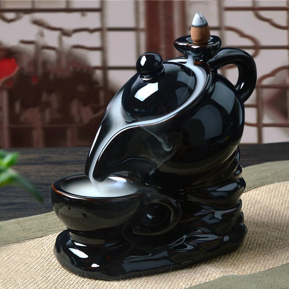 Teapot Ceramic Smoke Backflow Incense - Puritific