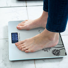 Bathroom Scale Weight Digital Printed Design Glass Weighing Scale ~5385-0