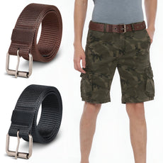 2 Nylon Skinny Waistband Adjustable Pin Buckle Belts for Men's~5338-1