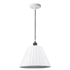 Contemporary Modern Pendant Light With Metal Fabric White Lampshade~5095-6