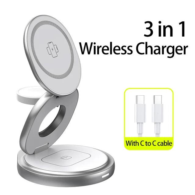 3 In 1 Metal Wireless Charger - Puritific