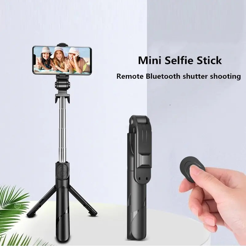 Wireless Selfie Stick Mini Tripod Extendable Monopod with fill light - Puritific