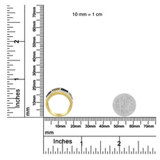 14KT Yellow Gold Champagne, Yellow and Round Diamond Band Ring (1 1/2 cttw, H-I Color, I1-I2 Clarity) - Puritific