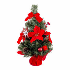 Christmas bauble Red Green Plastic Fabric Christmas Tree 40 cm-4