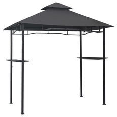 vidaXL BBQ Gazebo 7.9'x4.9'x8.4' Anthracite Steel-1