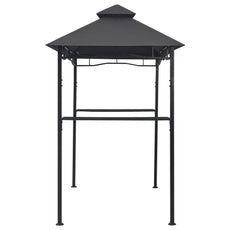 vidaXL BBQ Gazebo 7.9'x4.9'x8.4' Anthracite Steel-4