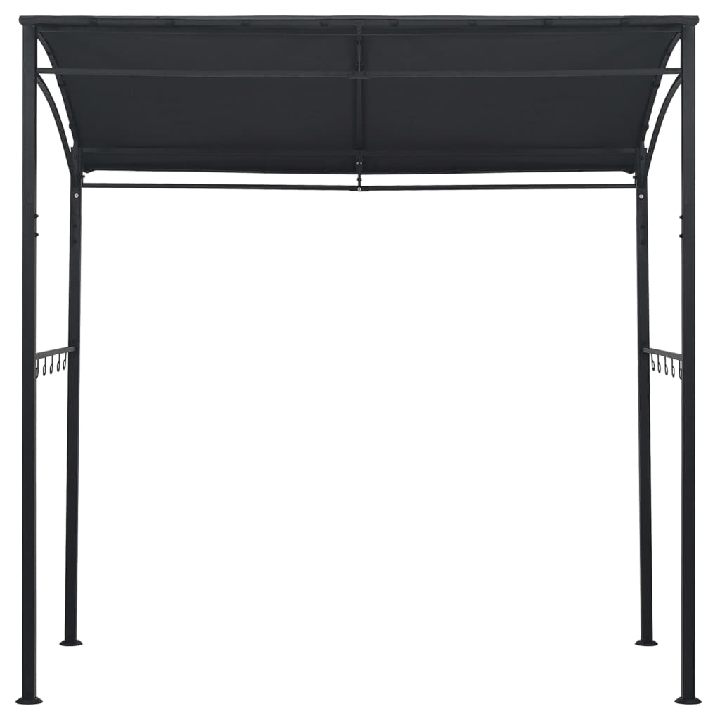 vidaXL BBQ Gazebo 84.6"x59.1"x86.6" Anthracite Steel-3