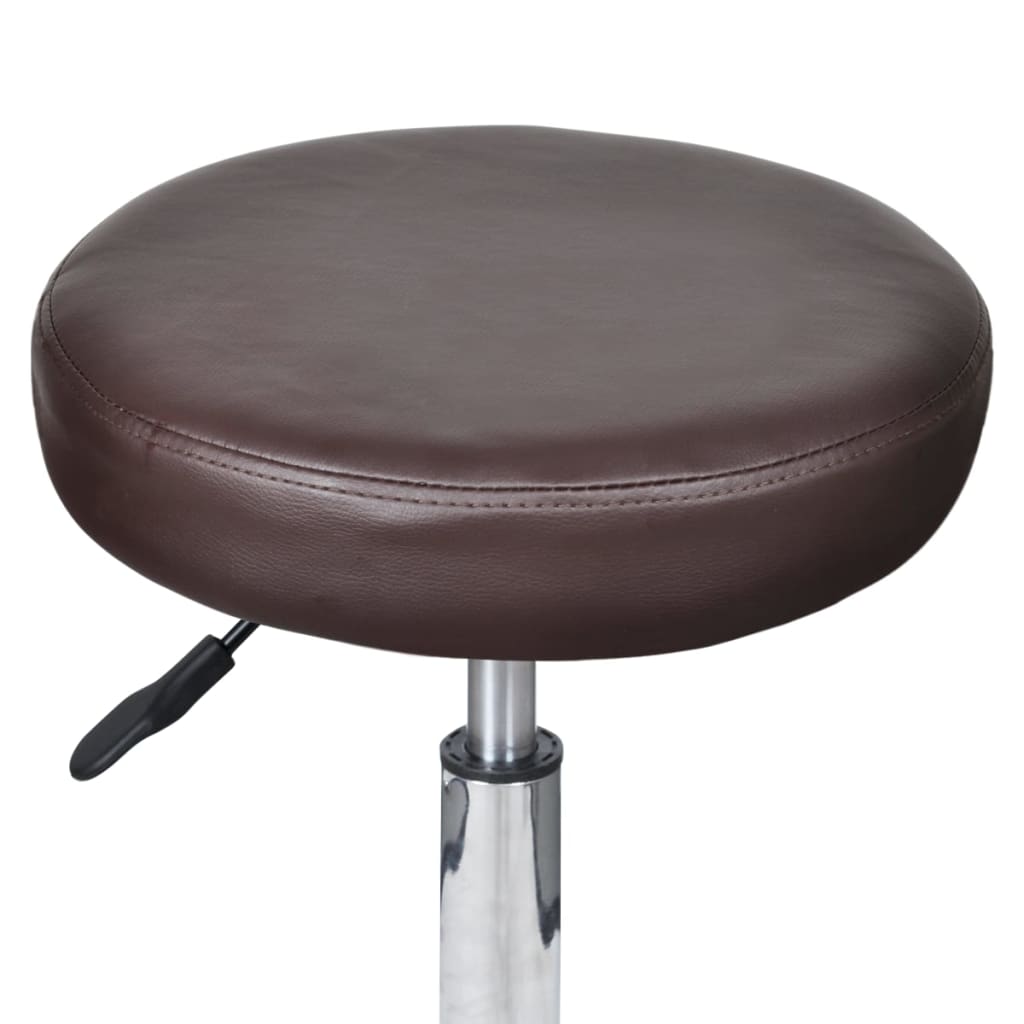 vidaXL Office Chair Swivel Rolling Stool with Wheels for Office Faux Leather-1