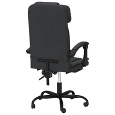 vidaXL Reclining Office Chair Black Faux Leather-4