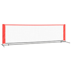 vidaXL Portable Tennis Net Pickleball Volleyball Net Black and Red Polyester-2