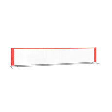 vidaXL Portable Tennis Net Pickleball Volleyball Net Black and Red Polyester-4