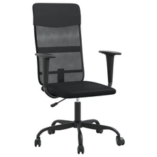 vidaXL Office Chair Office Computer Desk Chair Mesh Fabric and Faux Leather-0