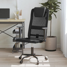 vidaXL Office Chair Office Computer Desk Chair Mesh Fabric and Faux Leather-5