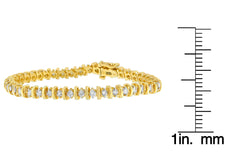 14K Yellow Gold Round-Cut Diamond Link Bracelet (3.00 cttw, H-I Color, I1-I2 Clarity) - Puritific