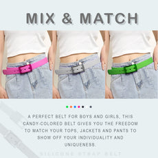 Candy Colour Silicone Women and Men Belt ~5335-3