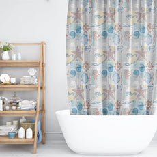 Seaside EVA Shower Curtain Waterproof for Bathtub Shower ~5288-4