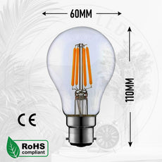 A60 B22 4W Dimmable Light Bulb Vintage Filament Classic LED~3079-1