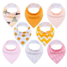 8Pcs/Lot Soft Baby Bandana Baby Bibs - Puritific