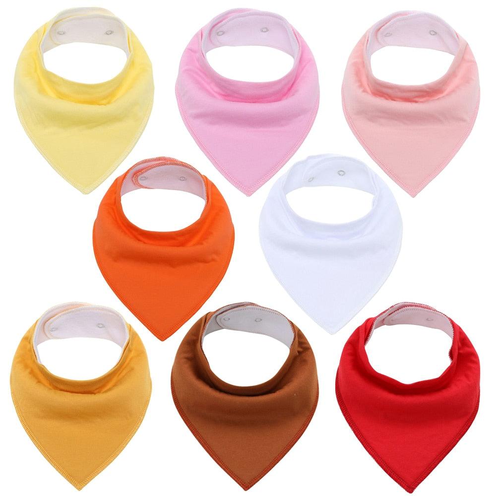 8Pcs/Lot Soft Baby Bandana Baby Bibs - Puritific